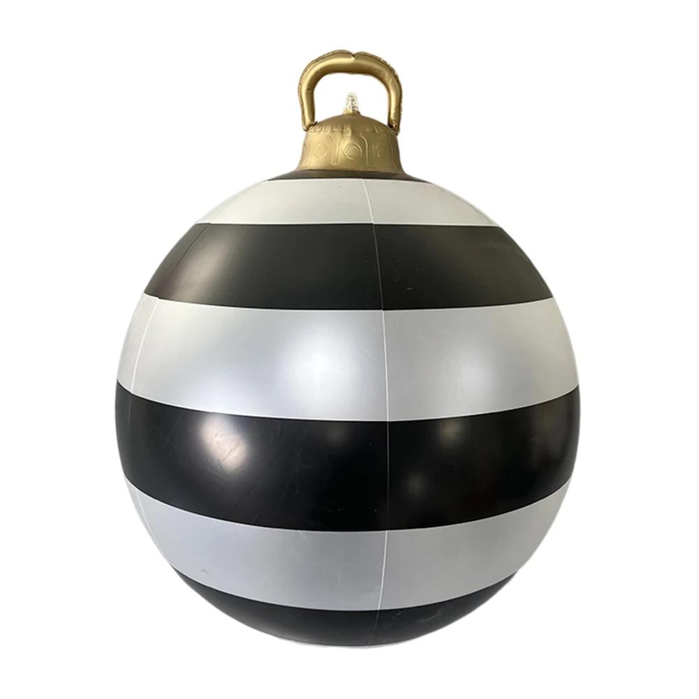 60CM Christmas Inflatable Ball Xmas Decorative Ball Inflated Toy Ball Giant Big Balls New Year Party Christmas Gift Home Decor