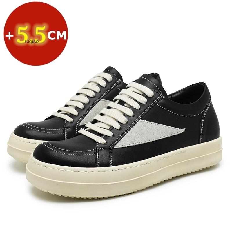 

Мужские туфли с увеличением роста на 5,5 см, повседневные кроссовки на платформе, из премиальной натуральной кожи, модные, удобные, дышащие 39