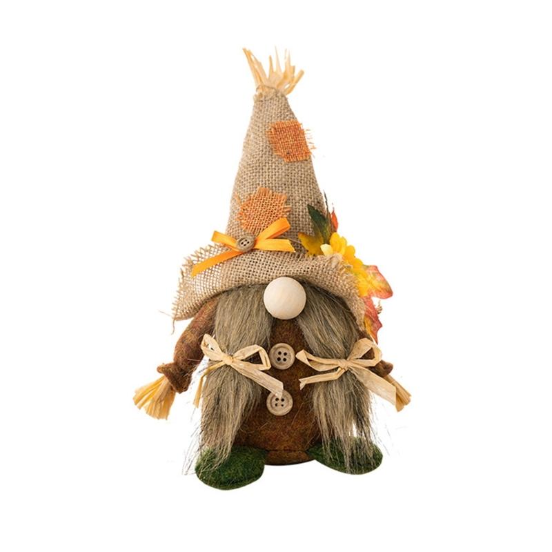 Thanksgiving Dwarf Doll Gnome RudolphTomte Rudolph Swedish Gnome Harvest Season Decor for Housewarmings