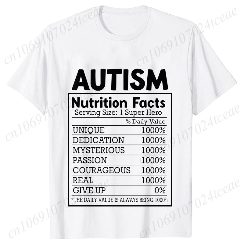Female Clothing Autism Nutrition Shirt for Women Autism Awareness Month T-shirts Autism Quote Summer Tees Acceptance Y2k Tops