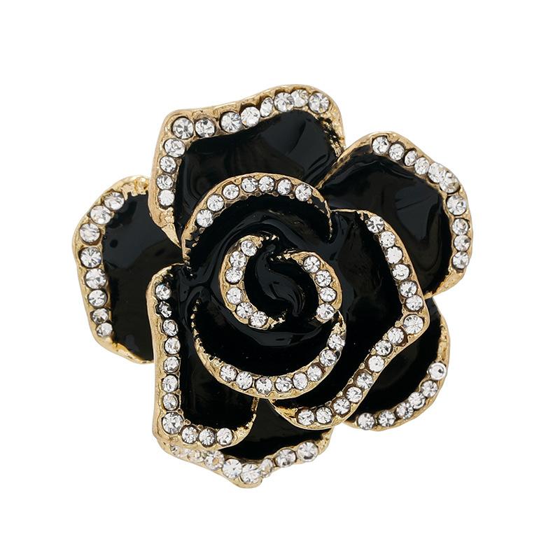 Nouvelle Broche Camélia Cristal Broche Femme Tempérament Haut de Gamme Broche Épingle Luxe Boucle Foulard en Soie Accessoires de Costume