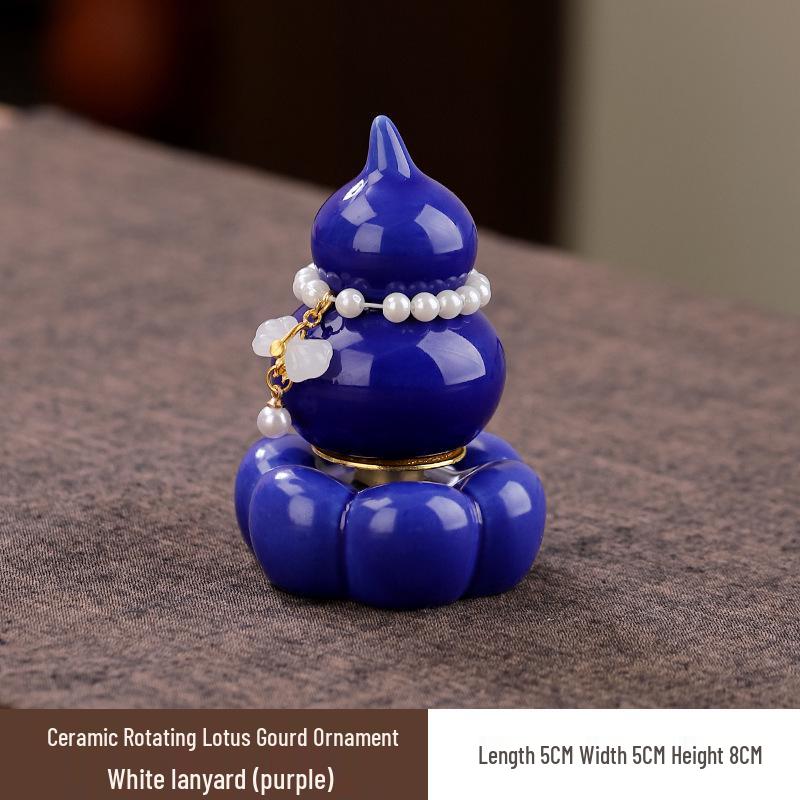 Vibrant Rotating Gourd Ornament: Stylish and Fun Tea Pet with Custom Logo Option