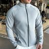 Plus Size Men's Jacket Sports Jersey Zip Up Long Sleeve T-shirts Quick Dry Gym Fitness Elasticity Coats Man Running Sweatshirts