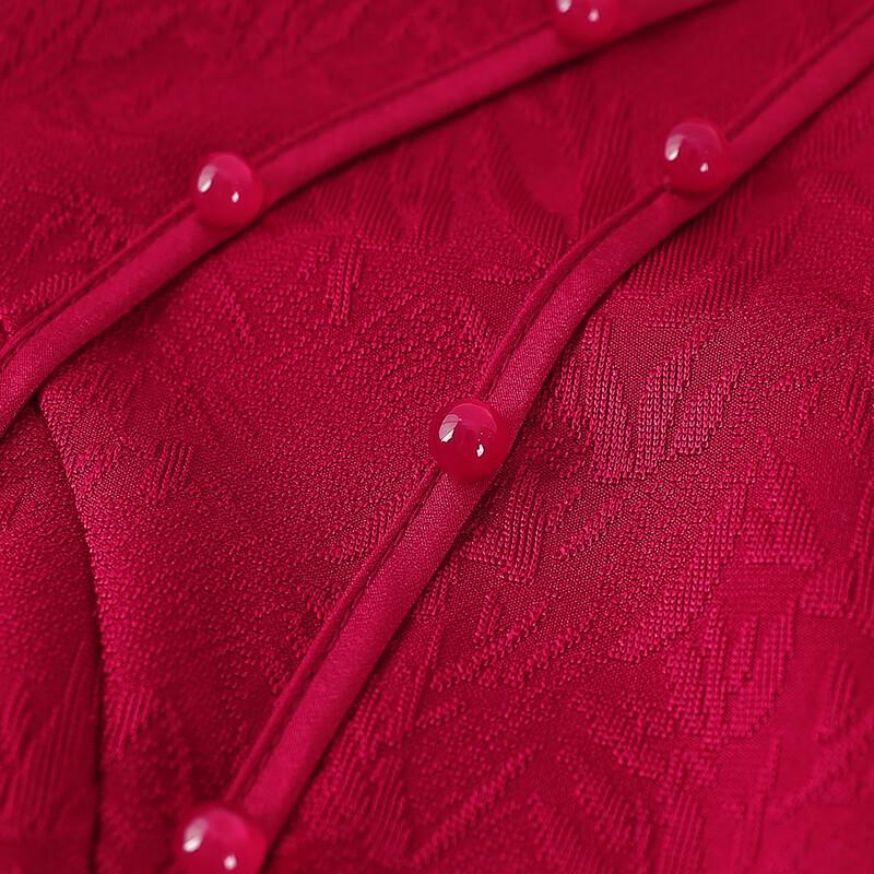 Elegant New Chinese Style Red Cheongsam Dress
