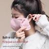 Free Shipping! Cute Winter Plush Cotton Mask with Breathable, Windproof, Coldproof Earmuffs