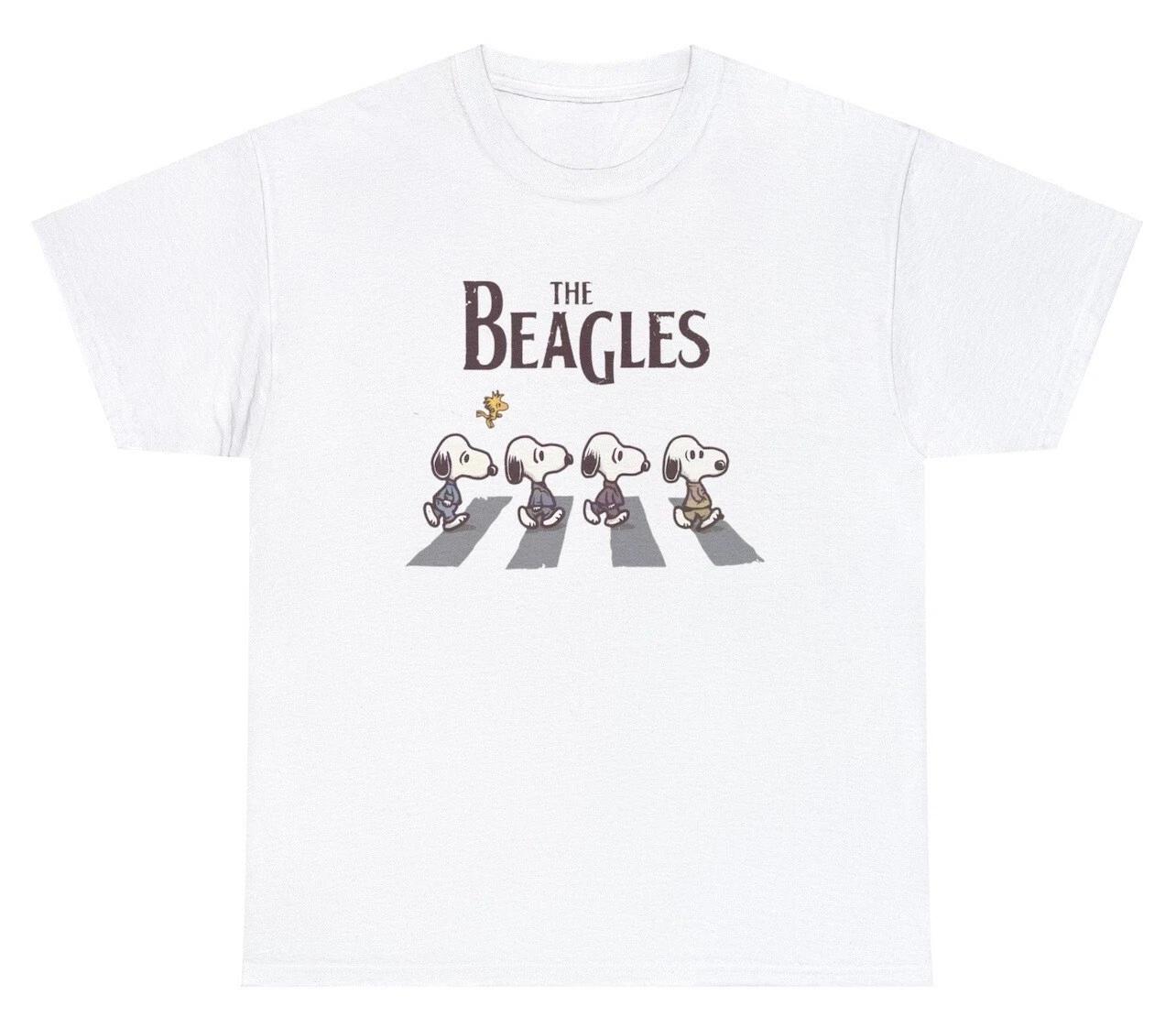 The Beagles T Shirt Funny The Beatles Parody Band Lover Cute Dog Lover Humor Tee XS