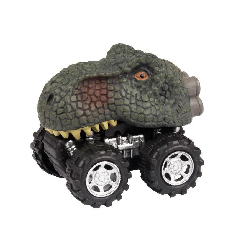 Set Of 6 Dinosaur Model Boomerang Cars Vibrant Mini Toy Gift For Kids