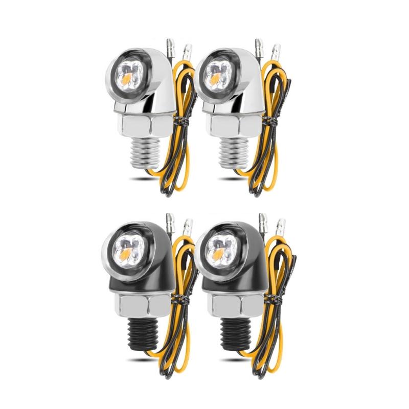 Mini LED Turn Signal Light For Motorcycles Timeless Metal Design Two-Tone Lens Aluminum Acrylic General Compatibility