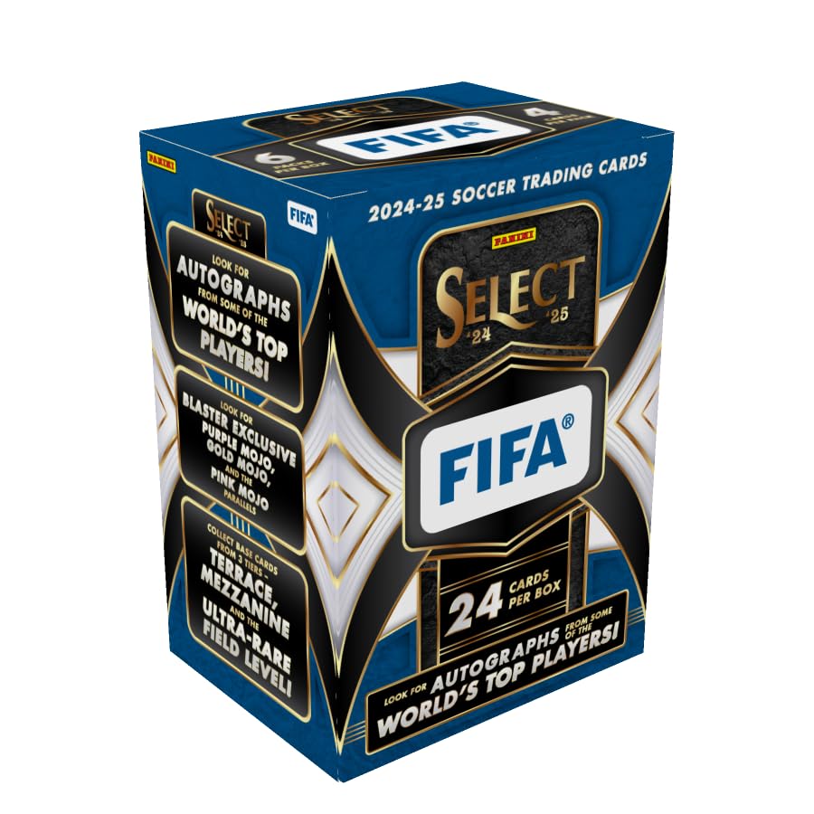 2024–25 Panini Select FIFA Soccer Blaster Box – Official FIFA Trading Cards – Blaster Exclusive Parallels, Rookie & Inserts – Panini Retail Edition.