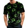 Men’s Casual Printed Crew Neck Lightweight Breathable Short Sleeve Shirt Halloween Themed Graphic Top Comfortable Fit