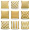 Luxurious Mustard Yellow Geometric Pillow Case For Fall And Autumn Decor