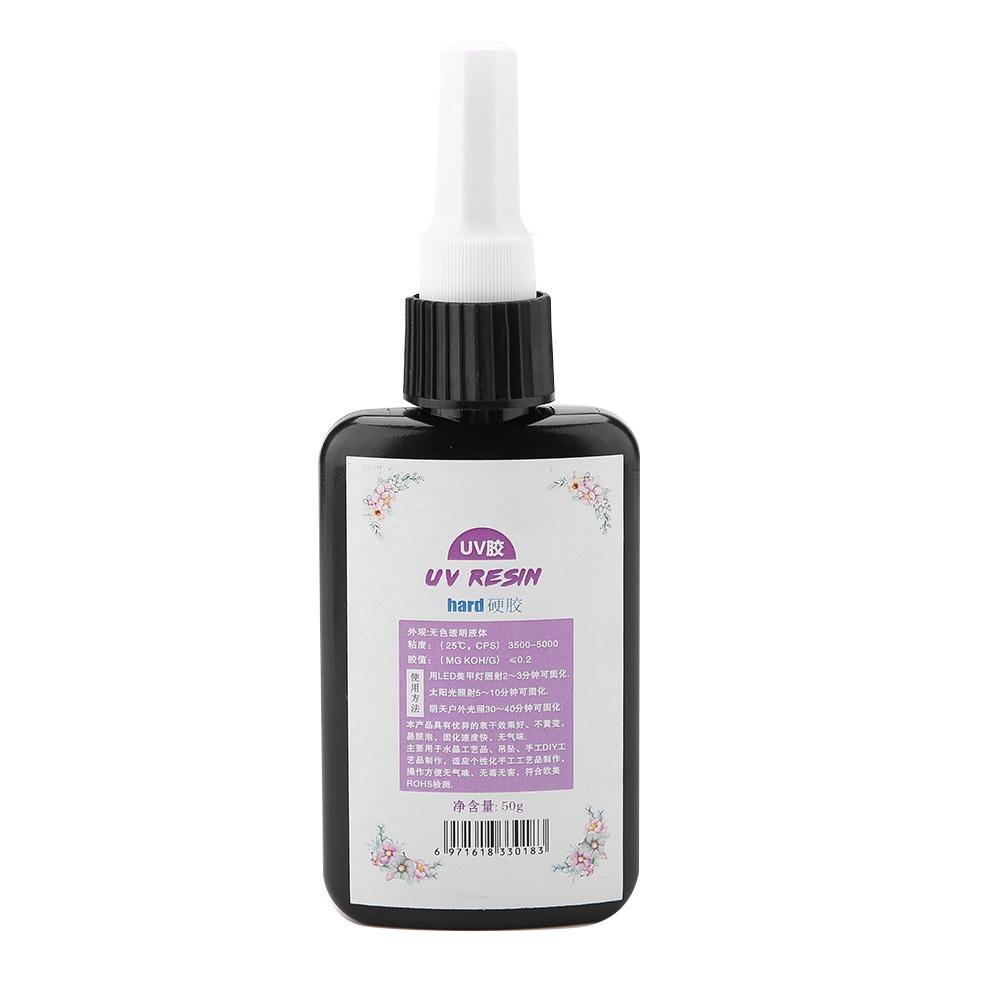 

DIY Crystal Transparant UV Quick drying Glue Hard Curing Resin Gel 50g