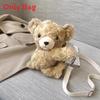 Borsa Morbida a Spalla con Chiusura a Zip, Animaletto Cartone Animato Kawaii, per Donne