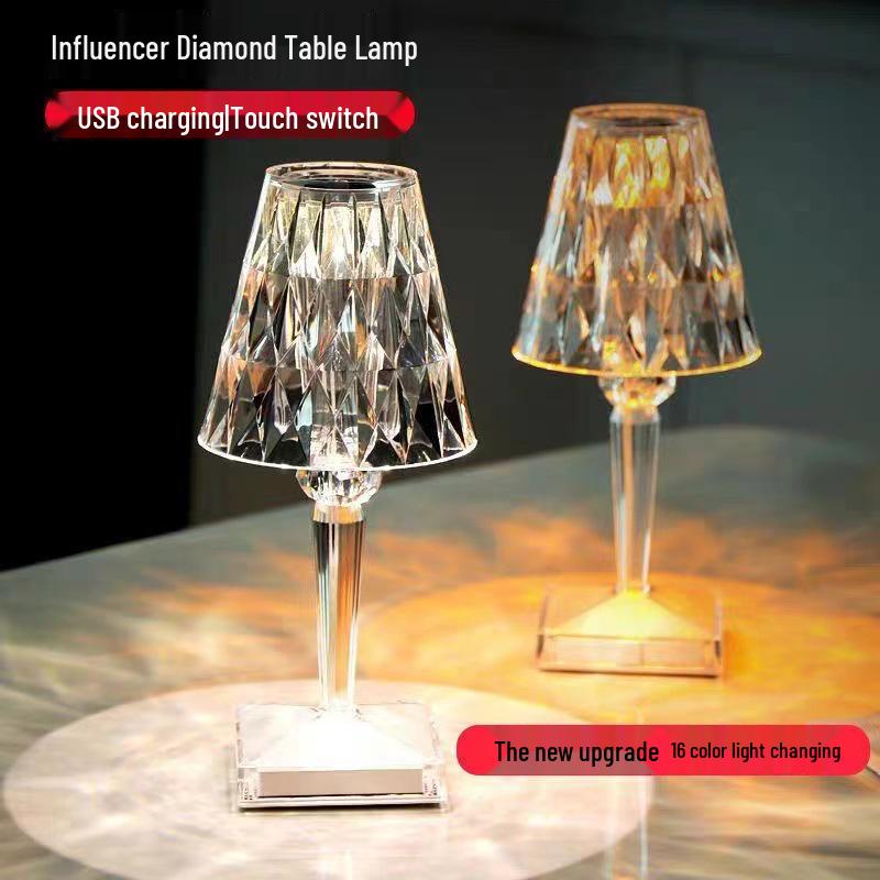 Luxury Touch LED Teardrop Table Lamp - Rechargeable Bedroom Night Light