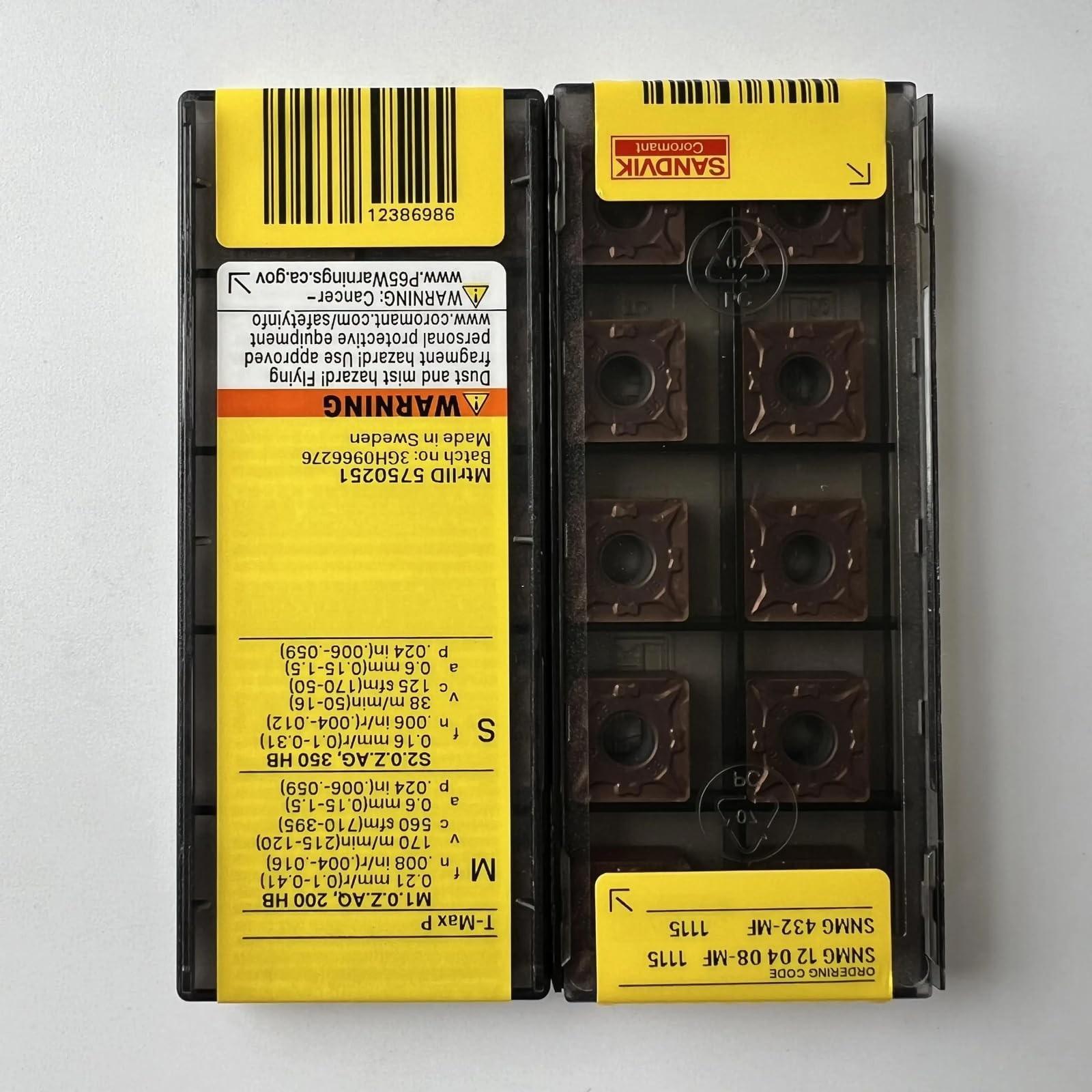 

Original Sandvik / SNMG120408-MF 1115 /CNC CARBIDE tool blade 10 Pcs