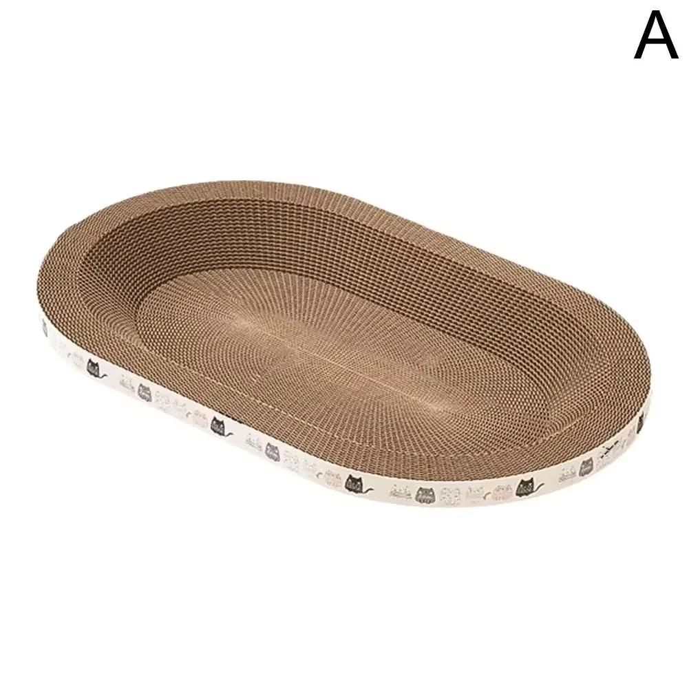 Corrugated Cat Scratcher Cat Scrapers Round Oval Grinding Claw Toys for Cats Wear-Resistant Cat Bed Nest Cat Accessories