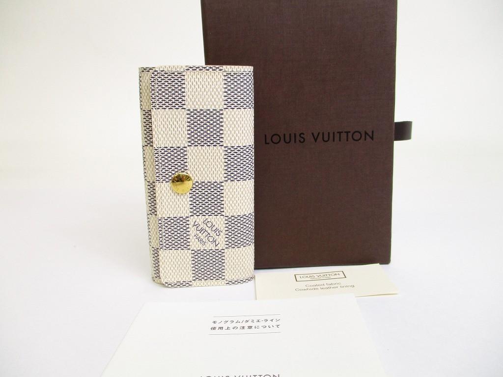 

Автентичний брелок LOUIS VUITTON Damier Azur зі шкіри 4 шт. №a559 відремонтований