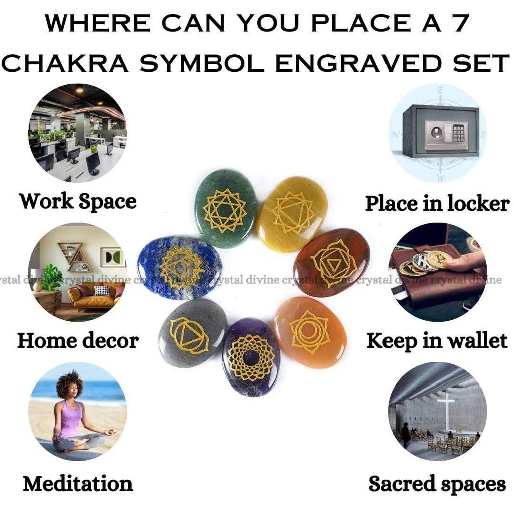 7 Chakra Zibu Coin for Money Success Good Health Symbols Crystal Coin Money