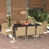 Day and Night - Day and Night 9-piece Garden Furniture Set with Beige Synthetic Rattan Cushions