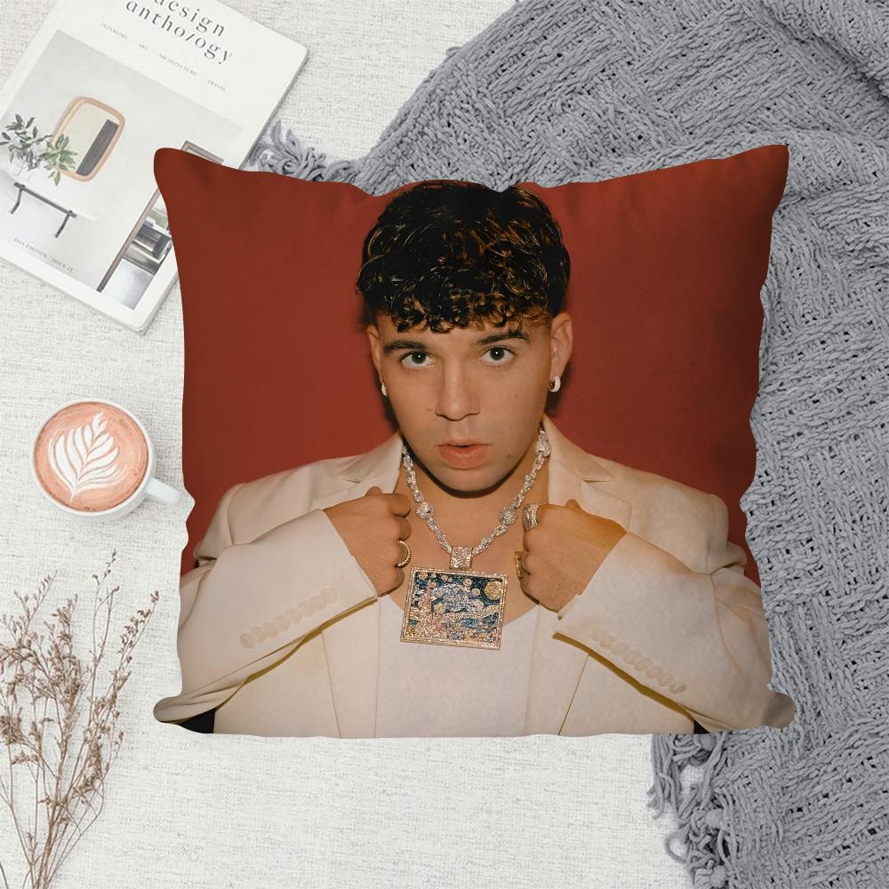 1PC New Album Buenas Noches Quevedo Pillow Case Sofa Decorative Home Double-sided Printing Short Plush Cute Cushion Cover