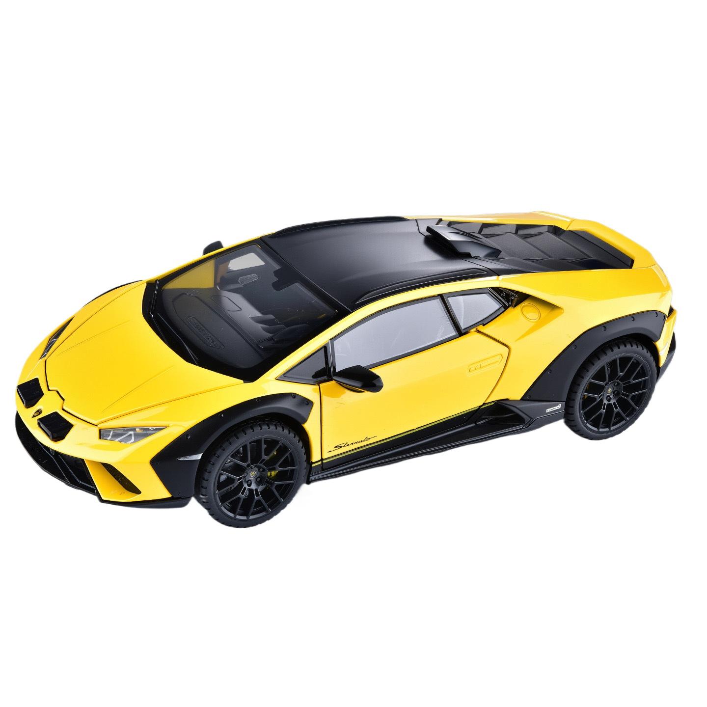 

1/24 Lamborghini Huracan Sterrato Металлическая Модель Автомобиля Игрушка Литье под Давлением Металлическая Литье Звук и Свет Автомобильные Игрушки для Детей Транспортное Средство жёлтый