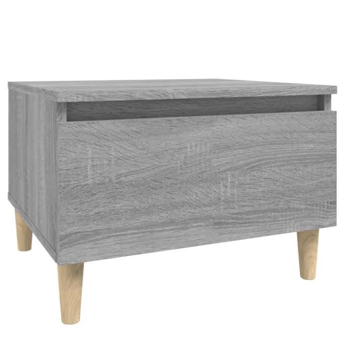 819512 vidaXL Table d'appoint Sonoma gris 50x46x35 cm Bois d'ingénierie
