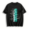 Explorer Branch Print Casual Tee Unisex Loose Breathable Camping Top Pure Cotton T-shirt