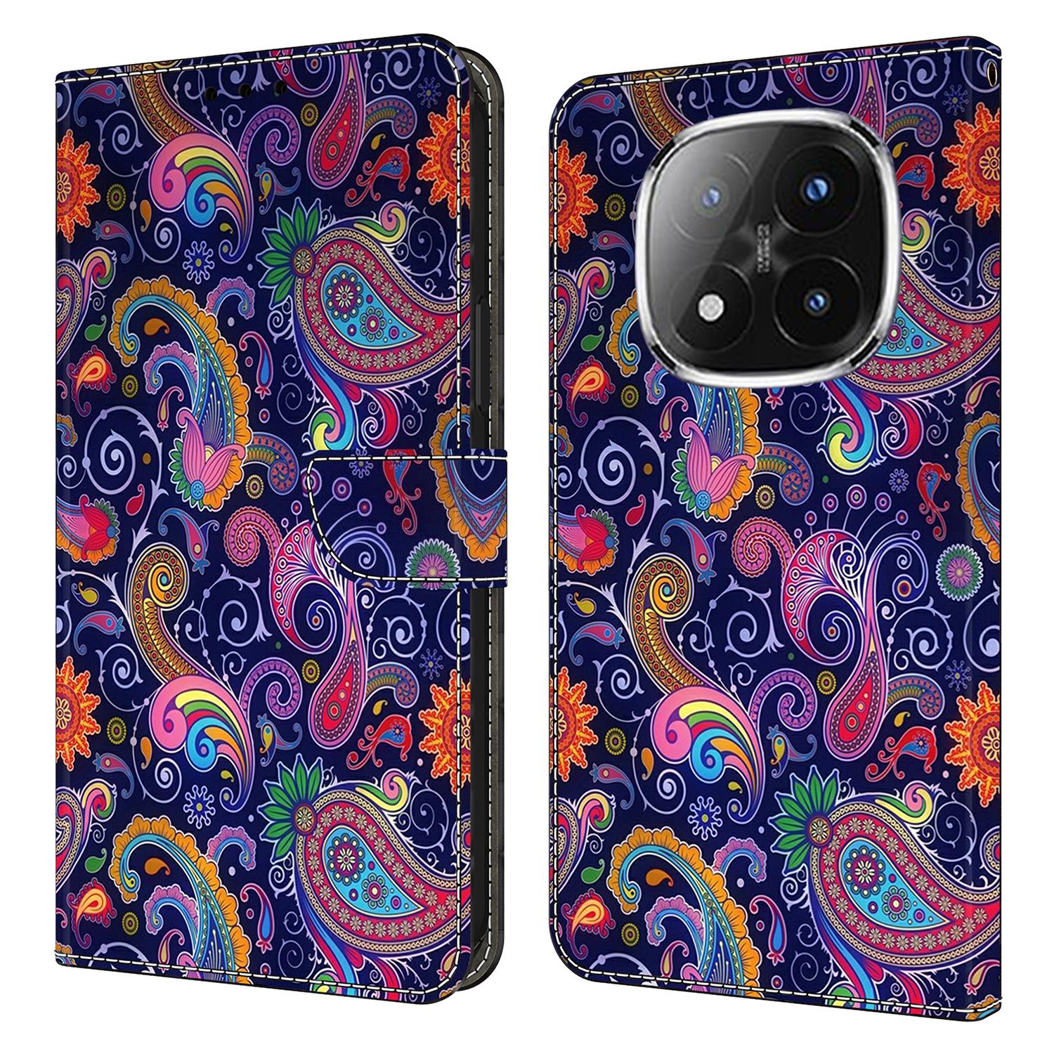 

Для Xiaomi Redmi Note 14 Pro 4G Чохол-гаманець З друком візерунка Підставка Шкіряна Книжка Чохол для телефону Ethnic Vine