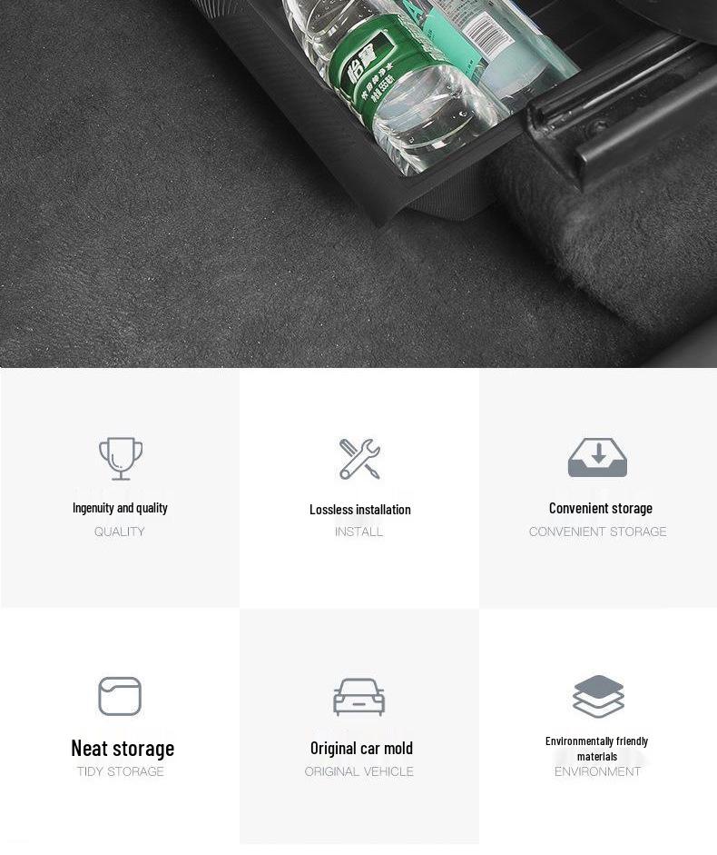 Under-Seat Storage Box for Tesla Model Y (Refresh Version) - Organizer Modification Accessories
