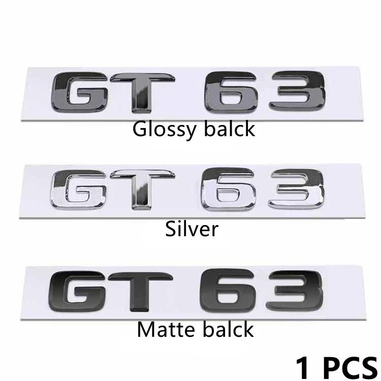 S-Abzeichen Buchstabe Emblem Styling 3D ABS Heckklappen-Aufkleber Silber Schwarz Rot Für GT GTS GT63S GT43 GT50 GT53 GT63