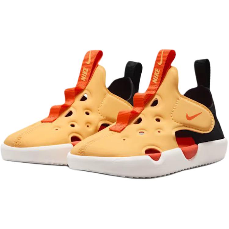Nike Sunray Protect 4 Low Top Toddler Shoes Light Orange Black Infant And Toddler HF6278-701