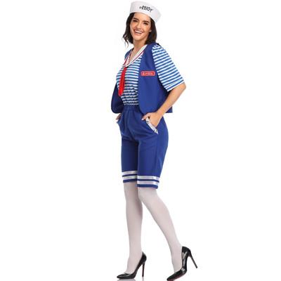 M-XL Stranger Things Stranger Things 3 Ice Cream Clerk Navy Uniform Cosplay Uniform Costume