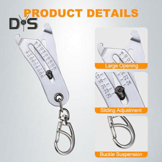 1/2-częściowy sprawdzacz gwintów z brelokiem, przenośne jednostki metryczne i imperialne, przesuwne pokrętło, identyfikator śruby, wytrzymały, stal nierdzewna, precyzyjna nakrętka śruby