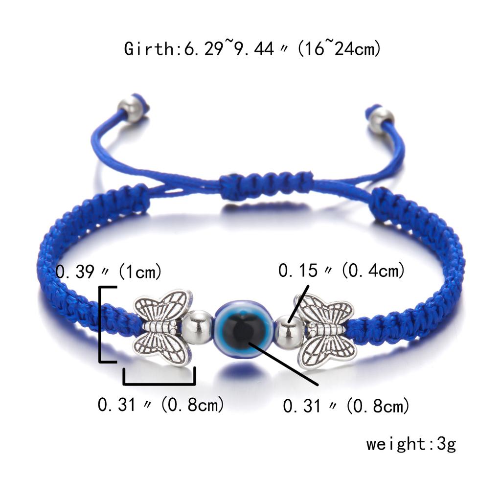 Turkish Lucky Blue Evil Eye Bracelets For Women Men Handmade Braided Red Black Blue Rope Demon Eye Bracelet Friendship Jewelry