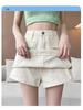 2025 Trendy High Waist White Denim A-line Bodycon Mini Skirt for Women