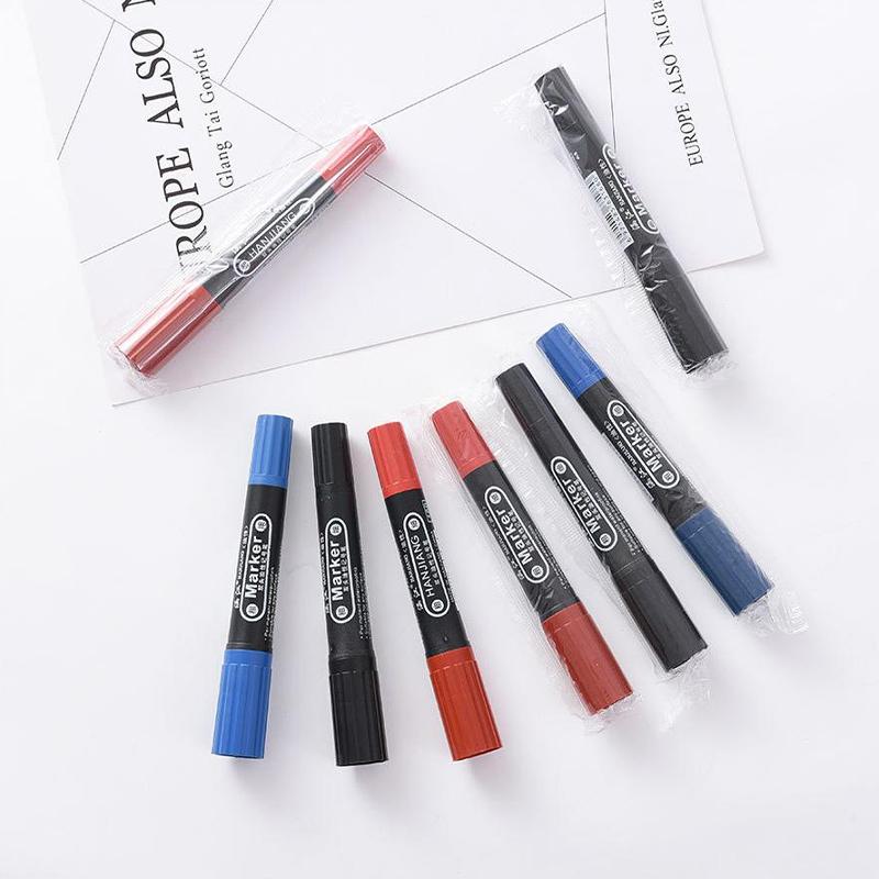 Großer Doppelkopf-Markierungsstift, wasserdichter Markierstift, Schulbedarf