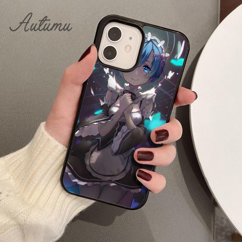 Anime Re Zero Rem Phone Case for iPhone 11 12 13 14 Pro Max Mini X XR XS SE 2020 6S 7 8 Plus Samsung Galaxy S21 S22 Cover Shell
