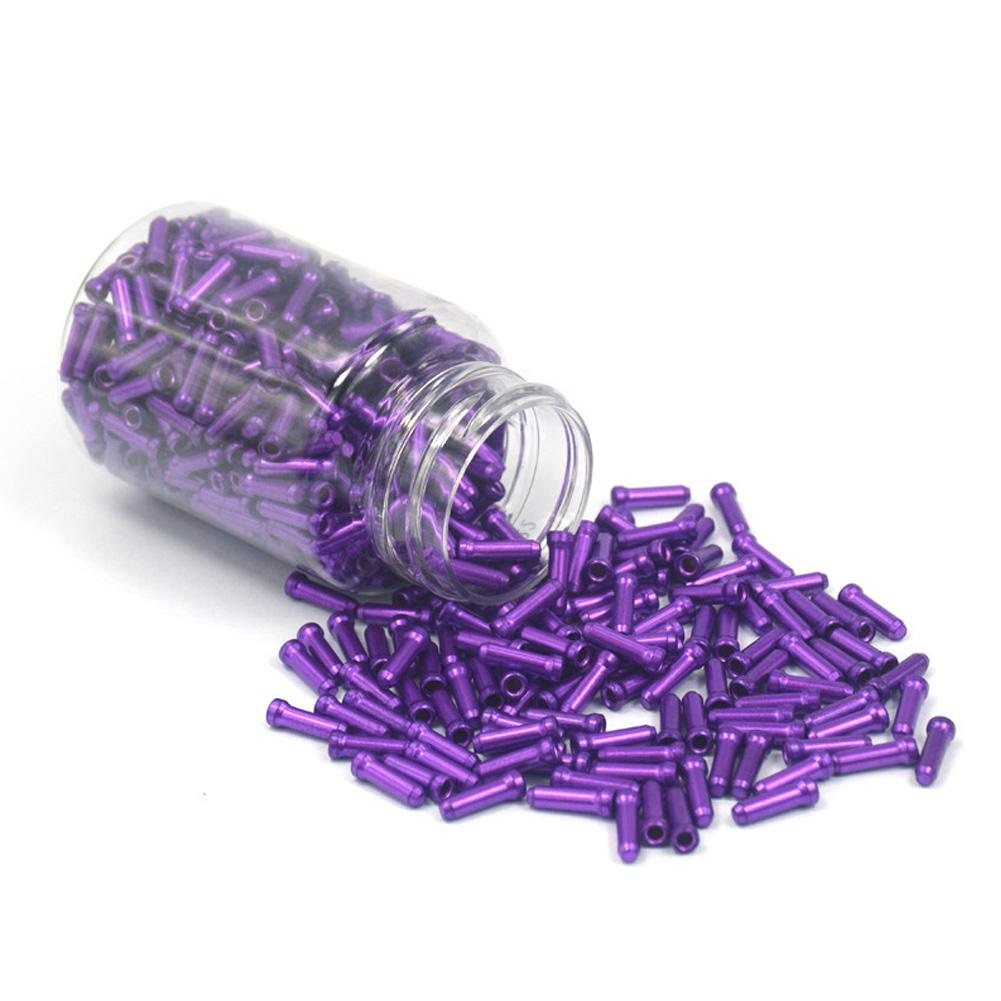 20PCS Embouts de Câble de Frein et de Vitesse pour Vélo Couleur Unie Alliage d'Aluminium Sertis Pour Empêcher l'Effilochage des Câbles Accessoires de Vélo