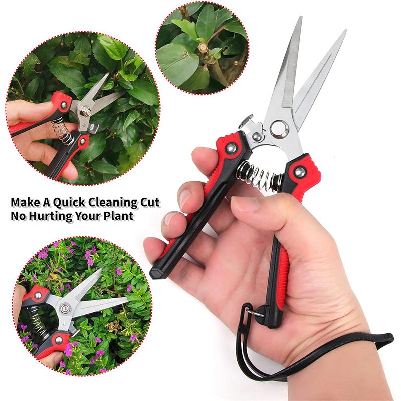 Garden Pruning Shear Branch Scissors Stainless Steel Non-Slip Handle Sharp Garden Fruit Tree Pruning Very Sharp Garden Tools for daily use