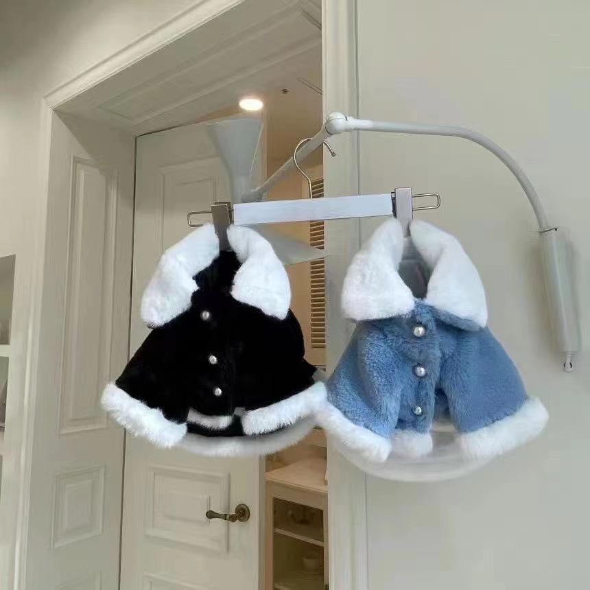 Cat And Dog Pet Clothes Winter Thickened Warm Hairy Schnauzer Than Bear Teddy Shiba Dog Medium Coat Cotton Clothes