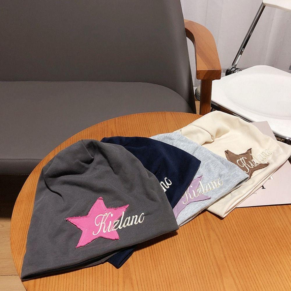 Protection Autumn and Winter Y2k Solid Color Korean Style Caps Women Warm Cap Beanie Hat Letter Hat