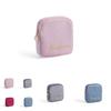 Portable Plush Sanitary Napkin Storage Bag Modern Minimalist Style Travel Organizer