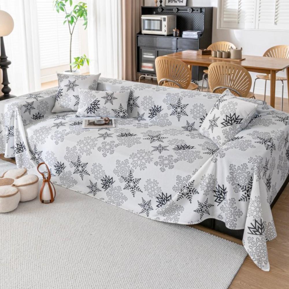 INS Nordic Snowflake Sofa Cover Mat Throw Blankets for Living Room Position Modern Throw Stripe Camping Picnic Blanket Cover