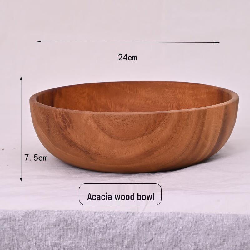 

ZISIZ Acacia Wood Salad/Soup Bowl