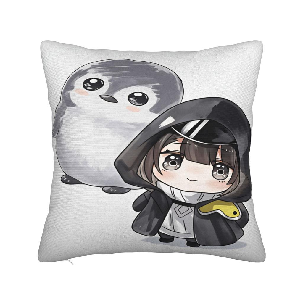 Gugugaga Penguin Arknights Endfield Pillow Case Retro Trendy Pillow Cover Graphic Pillowcases For Chair Sofa Home Decor