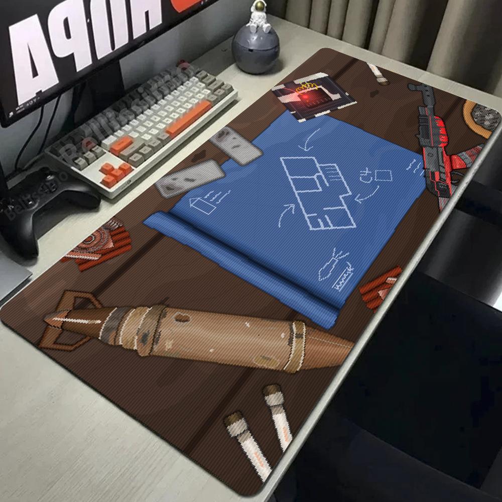 Spiel Rust Mauspade Computer-Mauspad PC-Gamer-Mausmatte Laptop XXL 900x400mm Gummi-Maus-Teppich Tastaturmatte