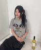 ESCAPEFROM British Vintage Escf Logo Collage Print Oversized Short Sleeve T-Shirt Gray