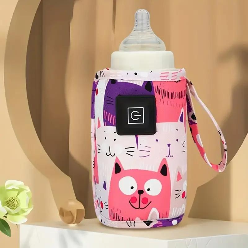 Tragbarer USB Milchwasserwärmer Isolierte Tasche für Kinderwagen Reise Stillflaschenwärmer Babyflaschenwärmer