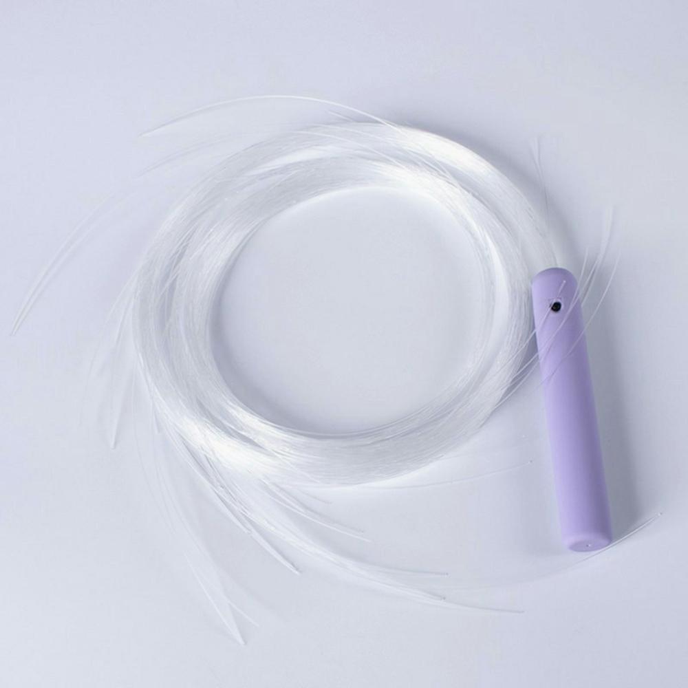 7 Colors 4 Modes 360 Degree Swivel Light Up LED Fiber Optic Whip for Rave Party Music Festival ( No Battery )