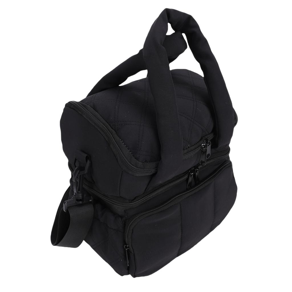 Double Deck Insulated Lunch Box proof Reusable Large Capacity Puffer Lunch Bag for Picnic